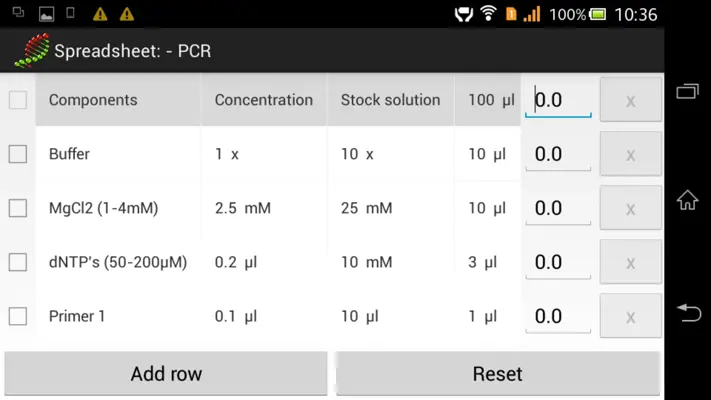 PCR lab android App screenshot 0